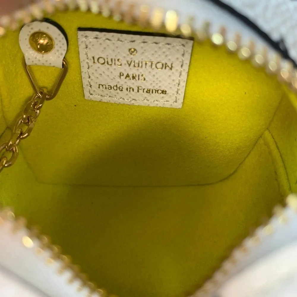 Louis Vuitton Giant Cube Monogram Purple/Black/White Coin Purse Chain Case LV